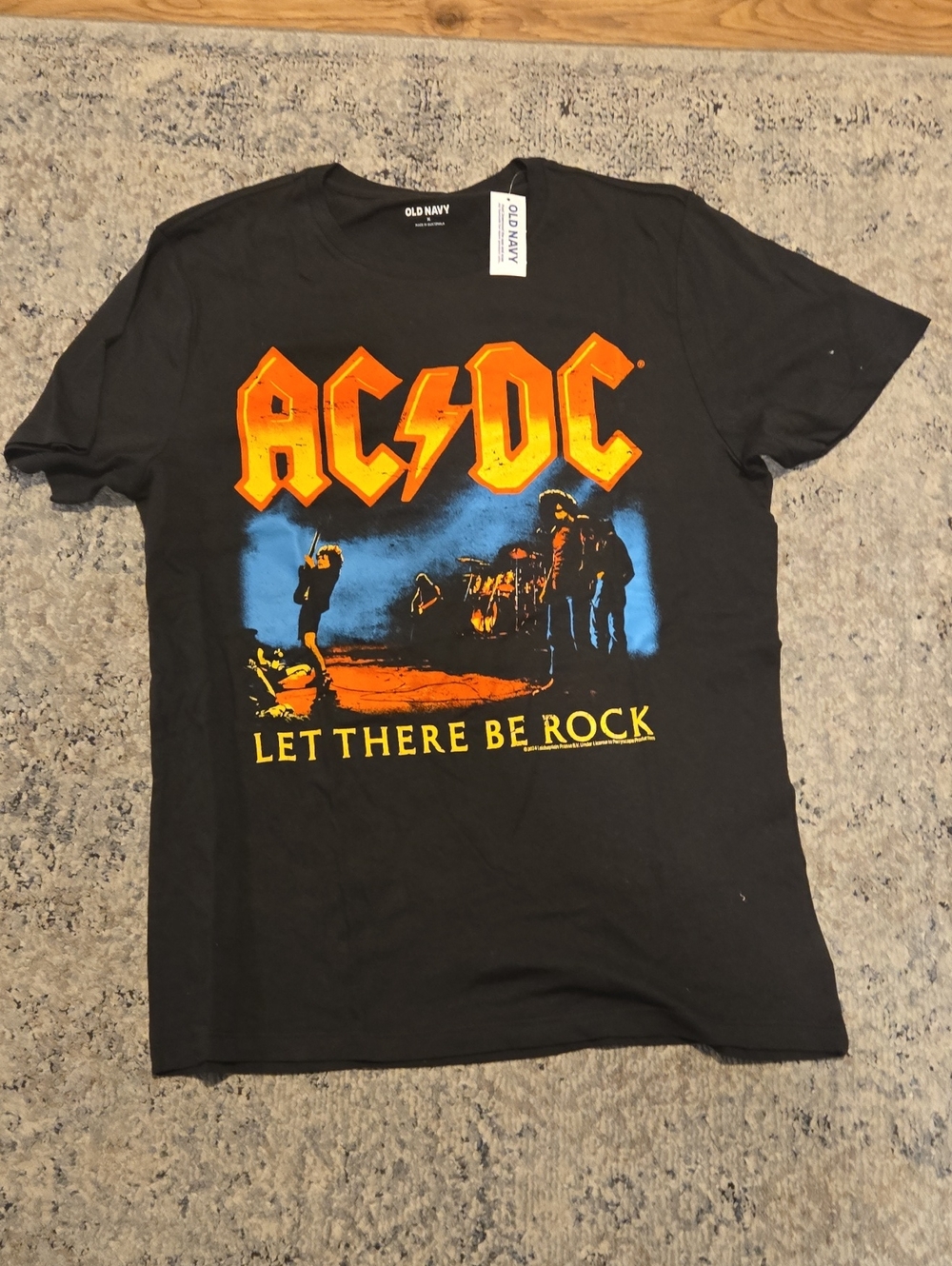 Old Navy Black AC/DC 'Let There Be Rock' Graphic Tee